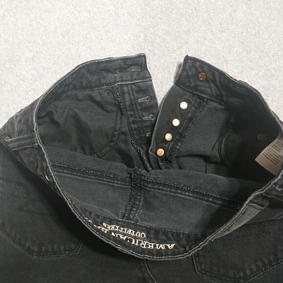 American Eagle Outfitters Skirt, Women's Size 0, Black, Denim, Frayed Hem. - Picture 7 of 9